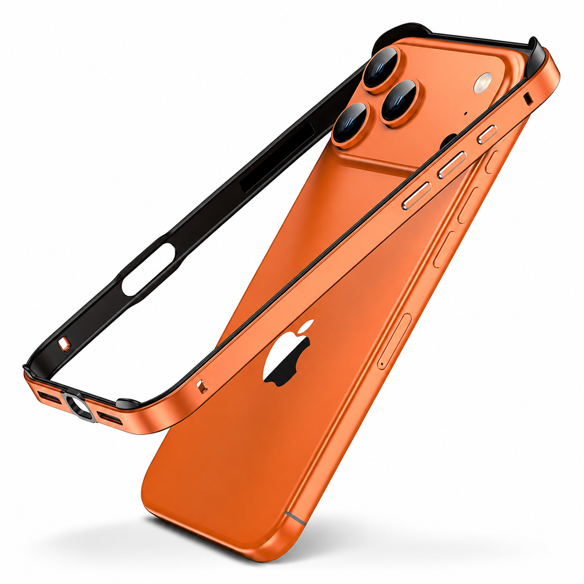 Premium iPhone Case Aluminum Metal Bumper Shockproof Protective Cover Silicone Frame Reinforced Corners Anti Scratch Slim Lightweight Rugged Edge Protection