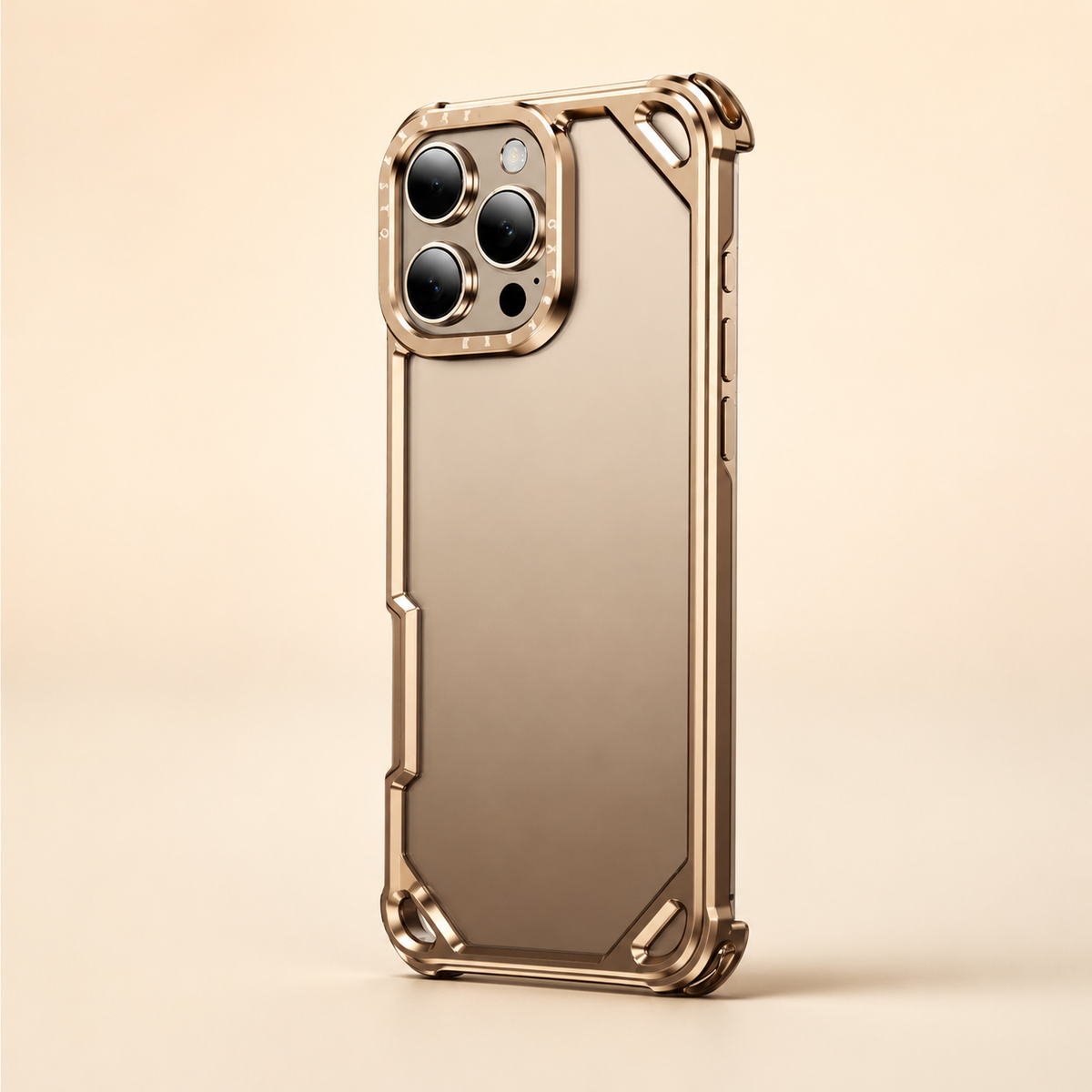 Premium iPhone Case Aluminum Metal Bumper Ultra Thin Shockproof Protective Cover Wireless Charging Slim Lightweight Minimalist Half Wrapped Edge Protection