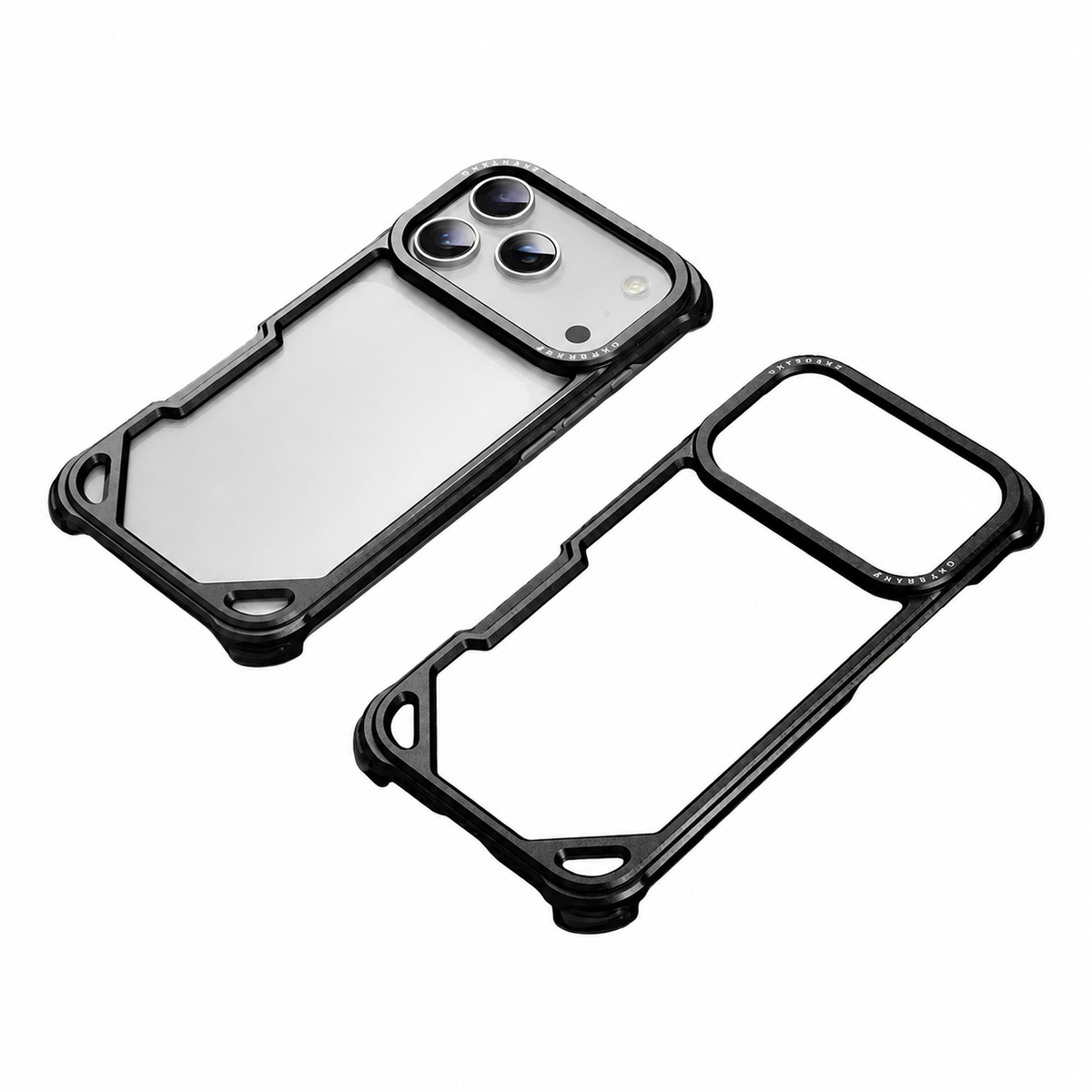 Premium iPhone Case Aluminum Metal Bumper Ultra Thin Shockproof Protective Cover Wireless Charging Slim Lightweight Minimalist Half Wrapped Edge Protection