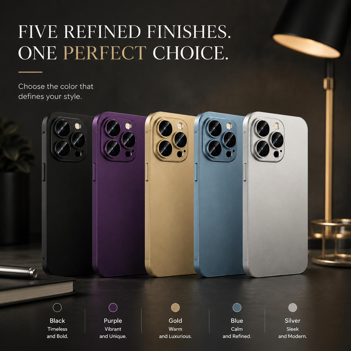 Premium iPhone Case Aluminum Metal Frame Protective Cover Shockproof Camera Lens Protection Wireless Charging Slim Lightweight PC Back Full Coverage
