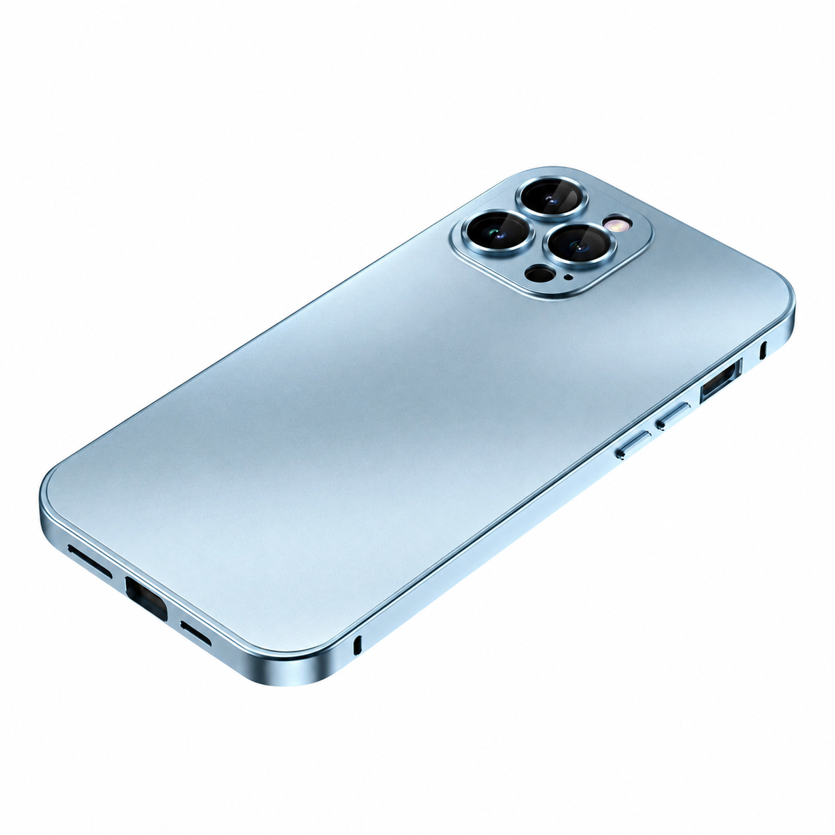 Premium iPhone Case Aluminum Metal Frame Shockproof Protective Cover Hard PC Back Camera Lens Protection Slim Lightweight Anti Scratch Design