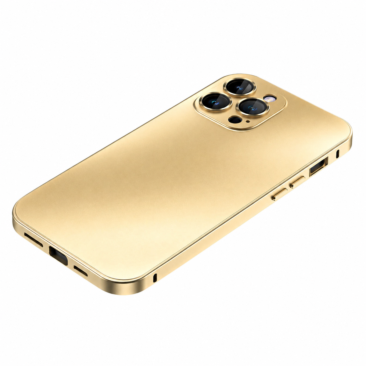 Premium iPhone Case Aluminum Metal Frame Shockproof Protective Cover Hard PC Back Camera Lens Protection Slim Lightweight Anti Scratch Design