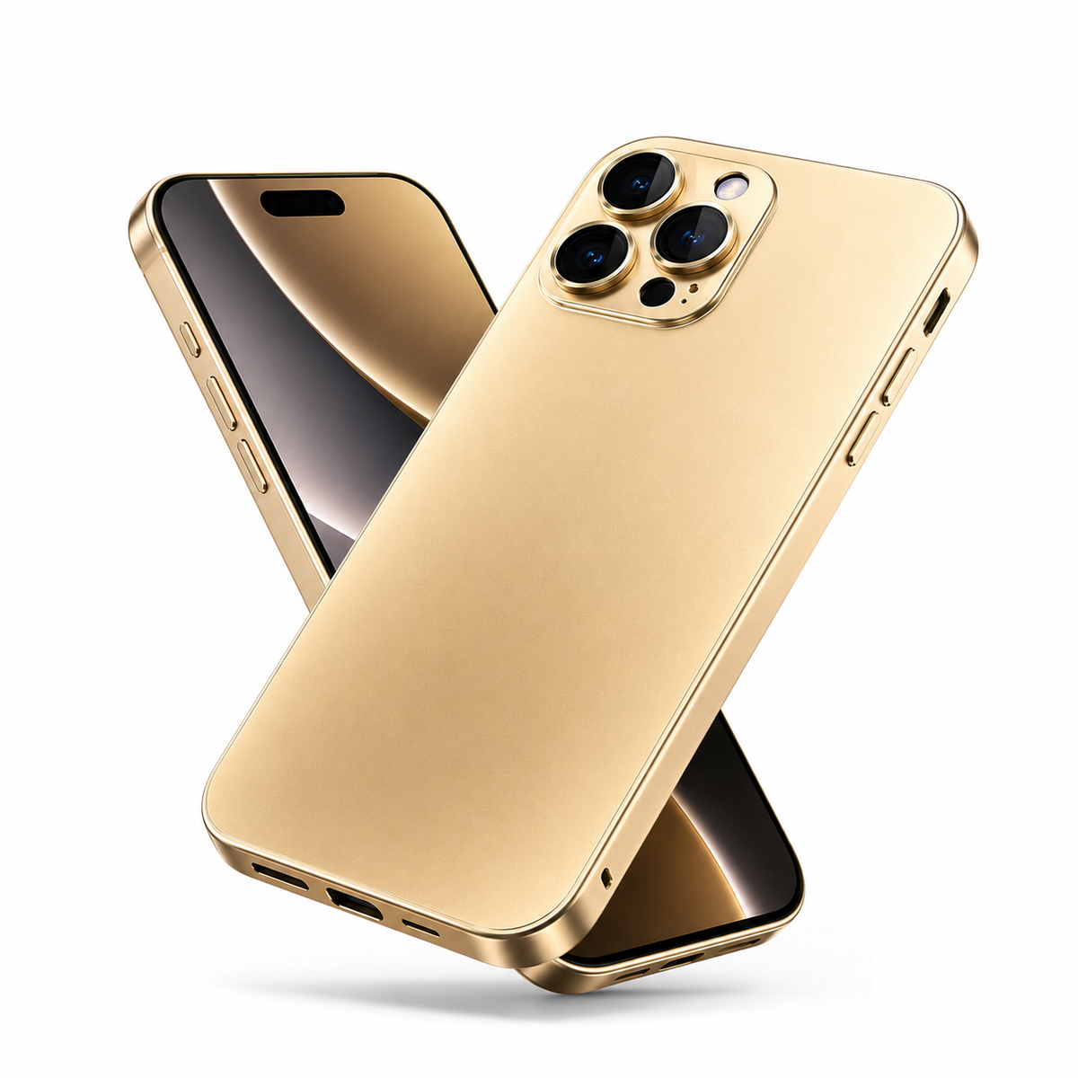 Premium iPhone Case Aluminum Metal Frame Shockproof Protective Cover Hard PC Back Camera Lens Protection Slim Lightweight Anti Scratch Design