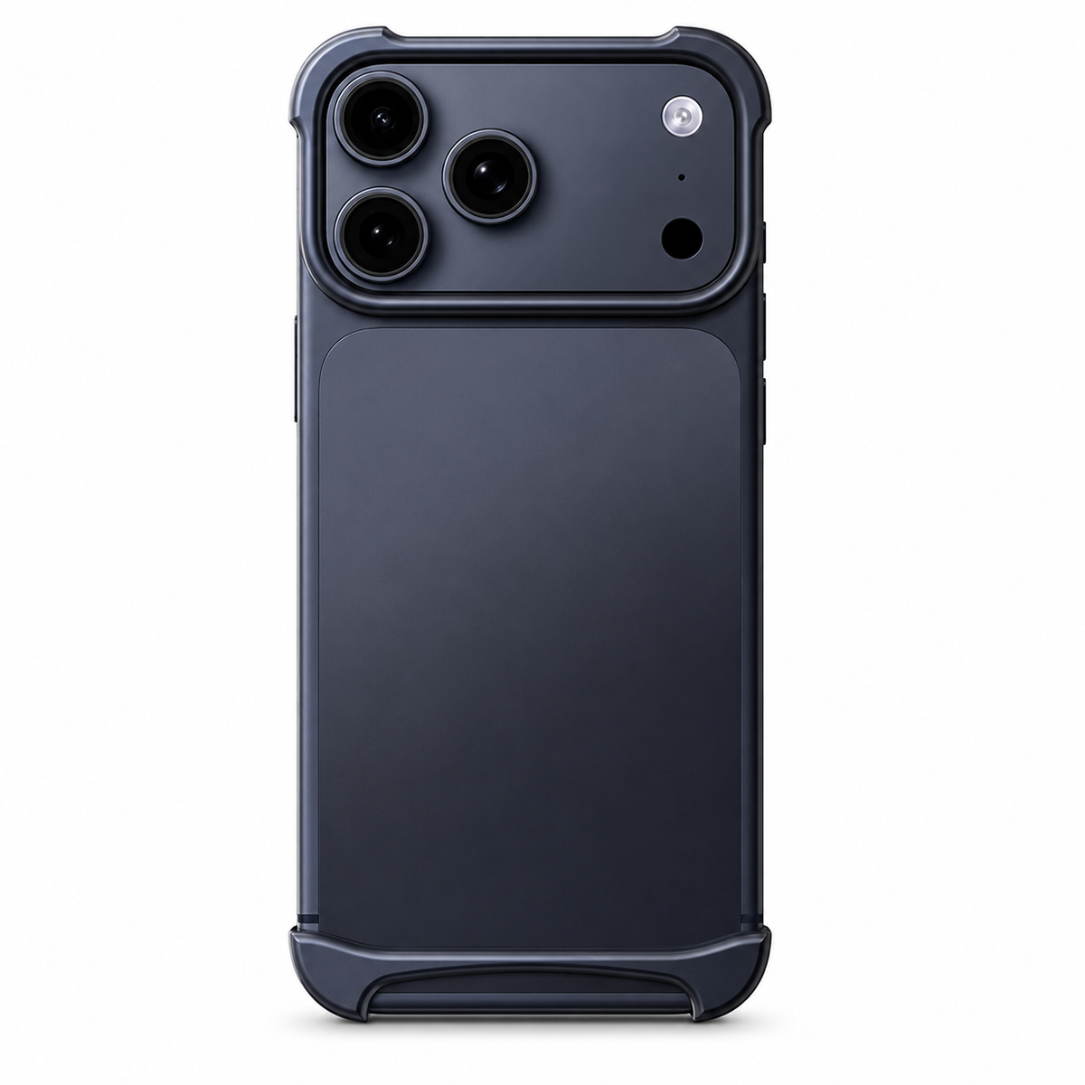 Premium iPhone Case Aviation Aluminum Frameless Metal Bumper Shockproof Borderless Ultra Slim Minimalist Lightweight Reinforced Edge Protective Cover