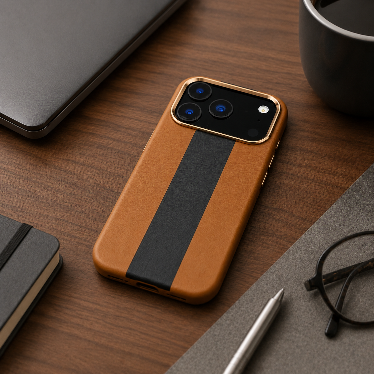 Premium iPhone Case Business Leather Magnetic Wireless Charging Shockproof Hard PC Artificial Leather Slim Anti Drop Protective Bumper Cover Case Design