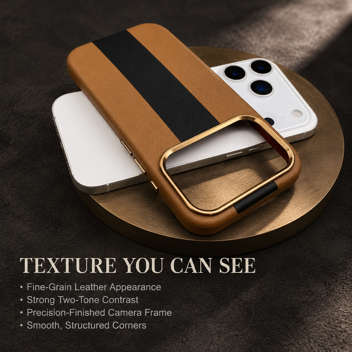 Premium iPhone Case Business Leather Magnetic Wireless Charging Shockproof Hard PC Artificial Leather Slim Anti Drop Protective Bumper Cover Case Design