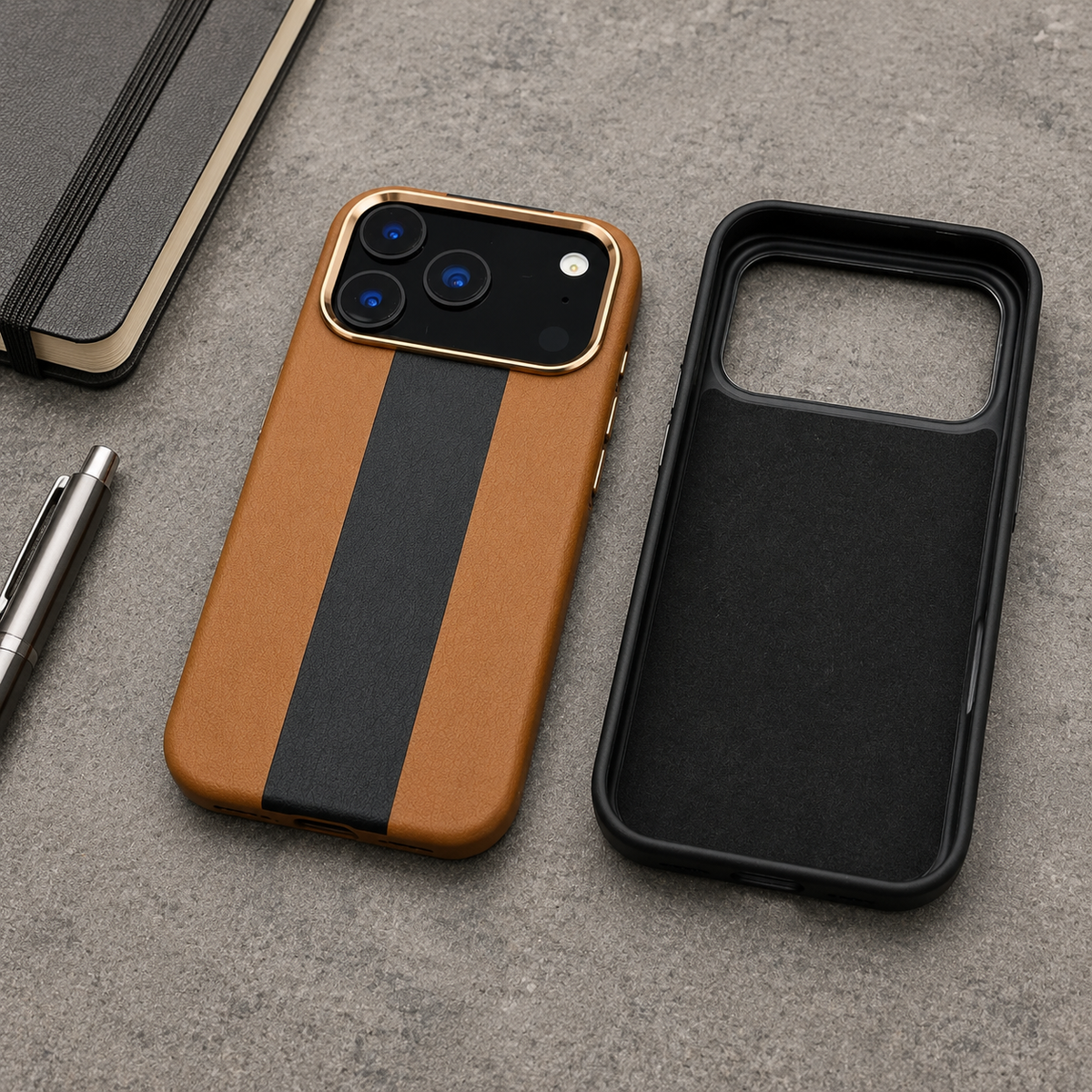 Premium iPhone Case Business Leather Magnetic Wireless Charging Shockproof Hard PC Artificial Leather Slim Anti Drop Protective Bumper Cover Case Design