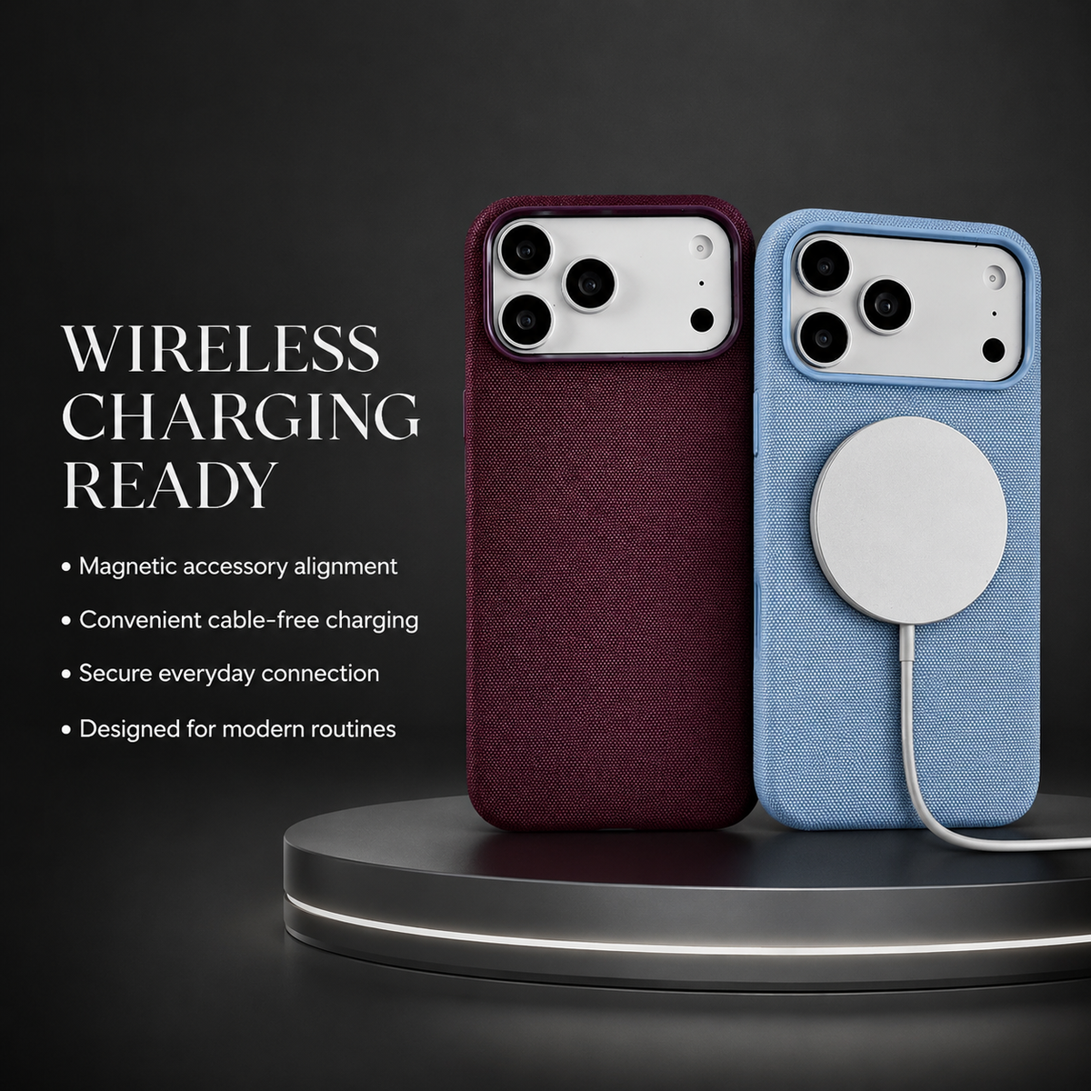 Premium iPhone Case Business Woven Technical Fabric MagSafe Magnetic Shockproof PC TPU Anti Drop Textured Slim Protective Bumper Cover Case Design