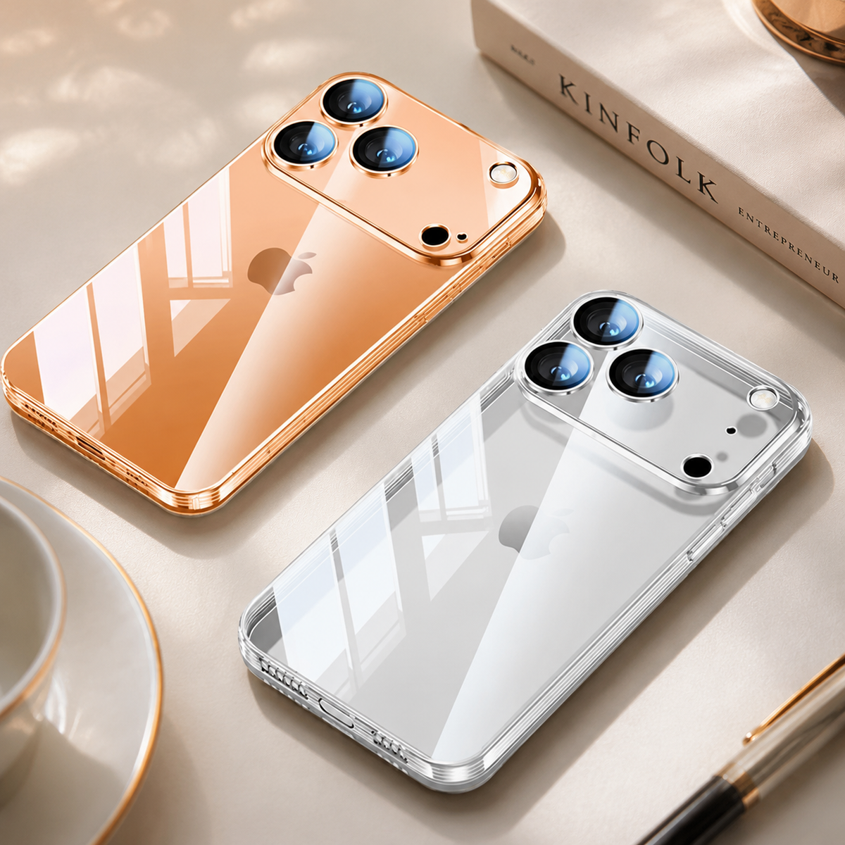 Premium iPhone Case Clear TPU Ultra Thin Protective Cover Camera Lens Protection Shockproof Anti Scratch Anti Fingerprint Transparent Slim Non Slip