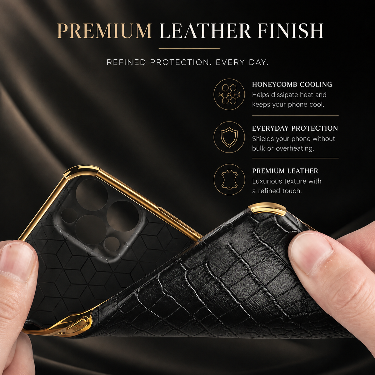 Premium iPhone Case Crocodile Leather Silicone Protective Cover Anti Scratch Lightweight Full Coverage Shockproof Camera Lens Guard Slim Anti Slip Design