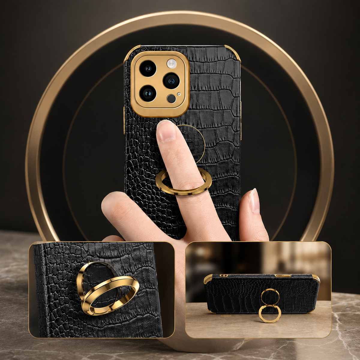Premium iPhone Case Crocodile Leather Silicone Protective Cover Anti Scratch Lightweight Full Coverage Shockproof Camera Lens Guard Slim Anti Slip Design
