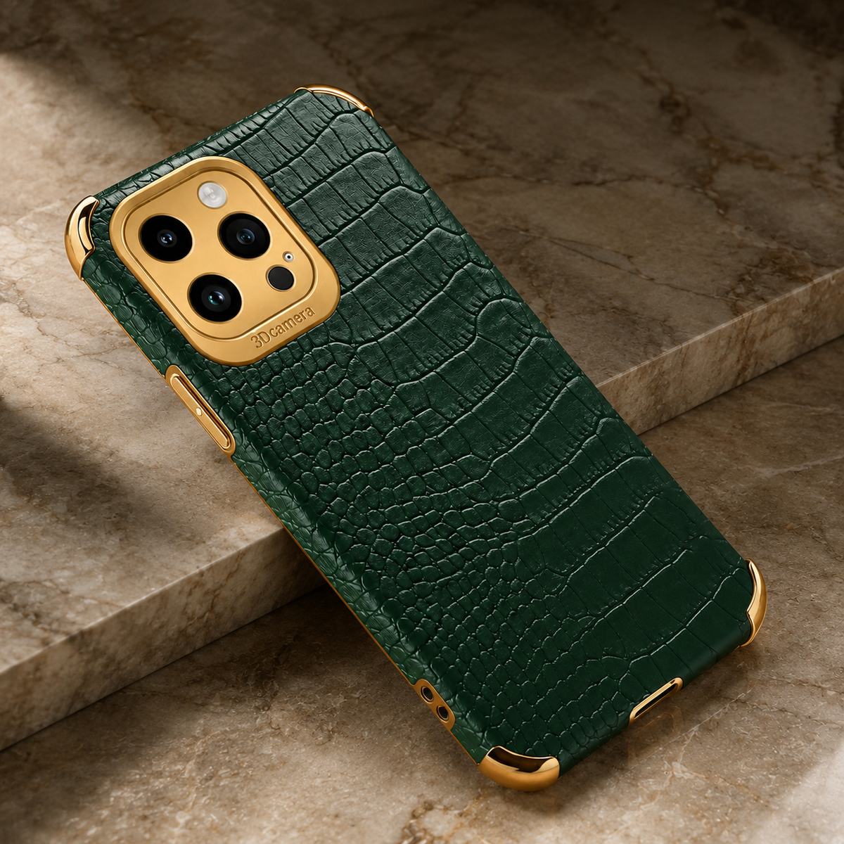 Premium iPhone Case Crocodile Leather Silicone Protective Cover Anti Scratch Lightweight Full Coverage Shockproof Camera Lens Guard Slim Anti Slip Design