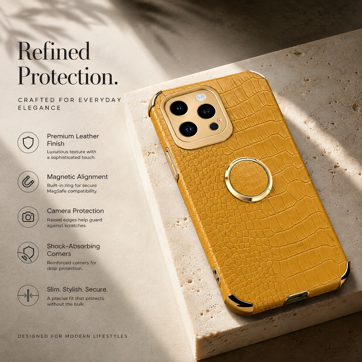 Premium iPhone Case Crocodile Leather Silicone Protective Cover Anti Scratch Lightweight Full Coverage Shockproof Camera Lens Guard Slim Anti Slip Design