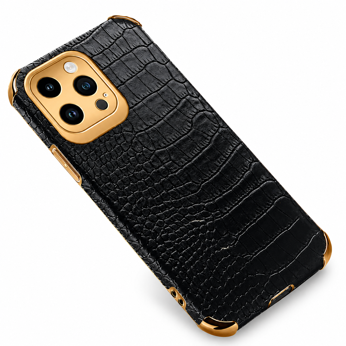 Premium iPhone Case Crocodile Leather Silicone Protective Cover Anti Scratch Lightweight Full Coverage Shockproof Camera Lens Guard Slim Anti Slip Design