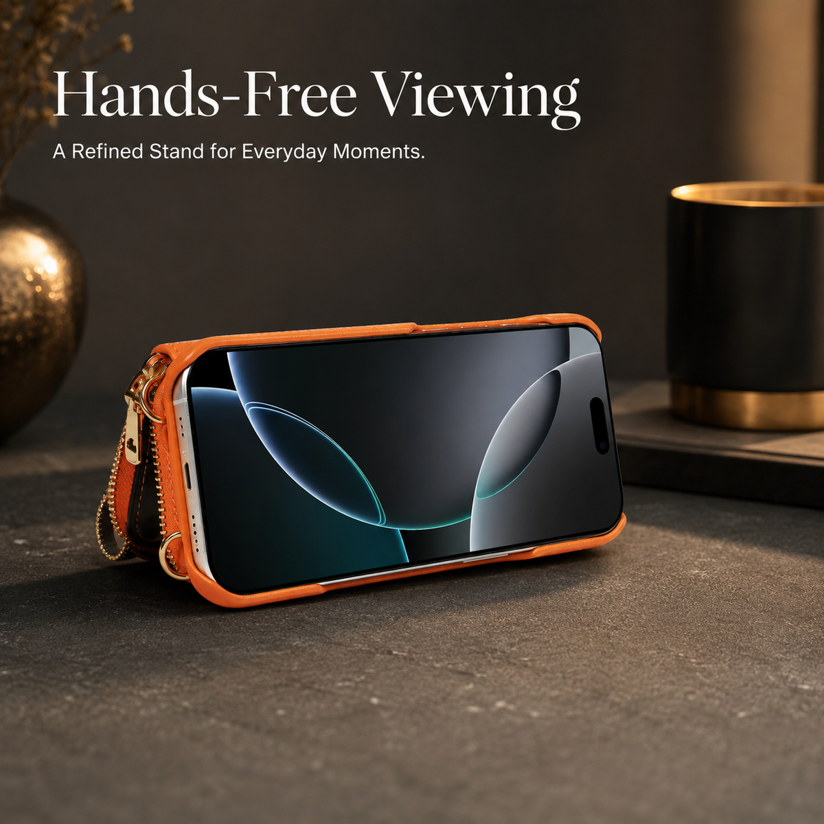 Premium iPhone Case Crossbody Leather Wallet Card Holder Ring Kickstand Lanyard Shockproof Protective Cover Anti Scratch Non Slip Slim Secure Storage