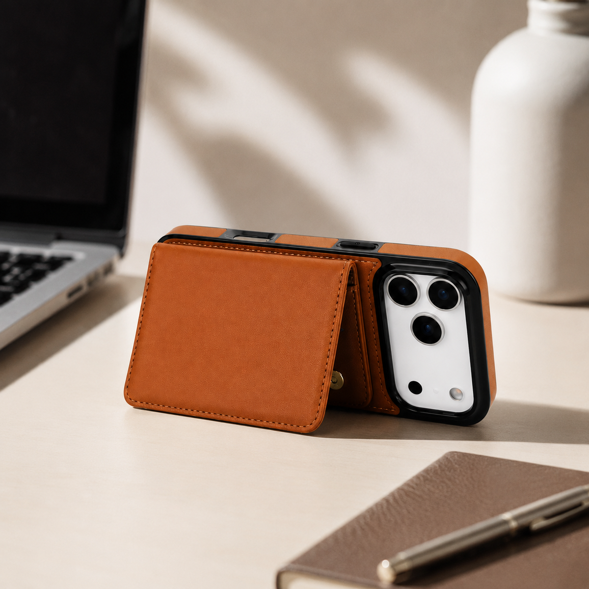 Premium iPhone Case Crossbody Leather Wallet RFID Card Holder Strap Pocket Kickstand Protective Flip Cover Shockproof Storage Phone Case