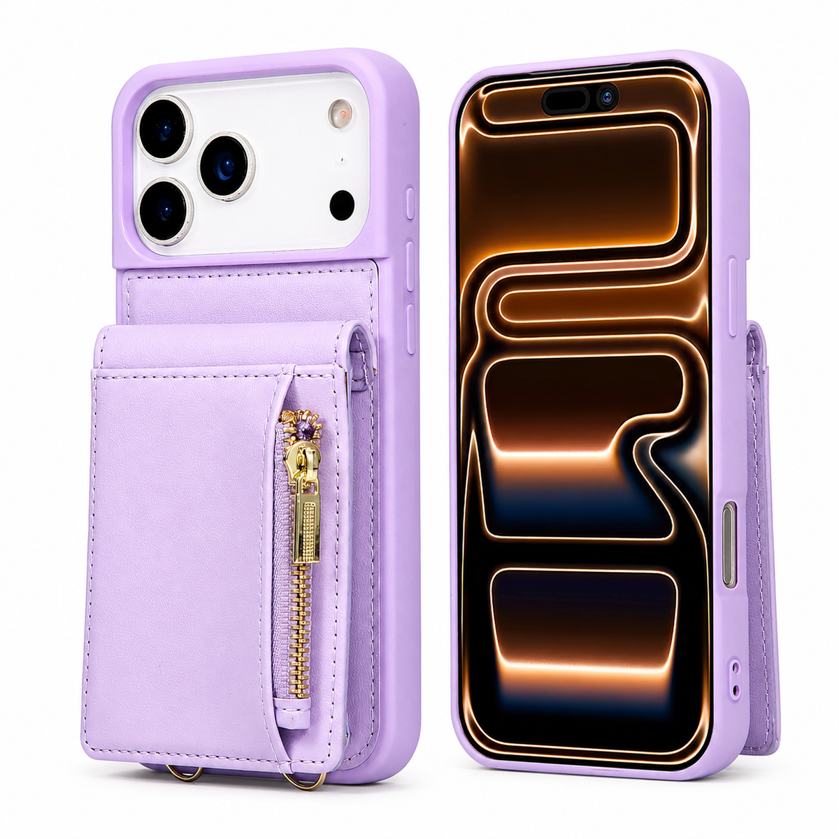 Premium iPhone Case Crossbody PU Leather Flip Wallet Card Holder Lanyard Stand Storage Shockproof Protective Cover Slim Travel Phone Case Design Cover