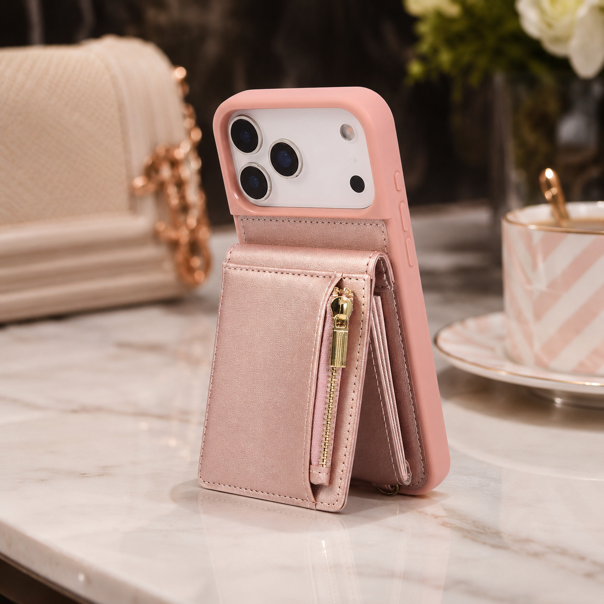 Premium iPhone Case Crossbody PU Leather Flip Wallet Card Holder Lanyard Stand Storage Shockproof Protective Cover Slim Travel Phone Case Design Cover