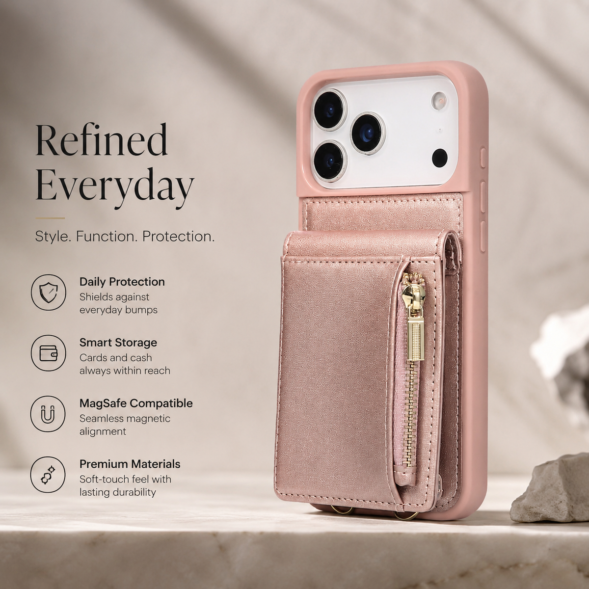 Premium iPhone Case Crossbody PU Leather Flip Wallet Card Holder Lanyard Stand Storage Shockproof Protective Cover Slim Travel Phone Case Design Cover