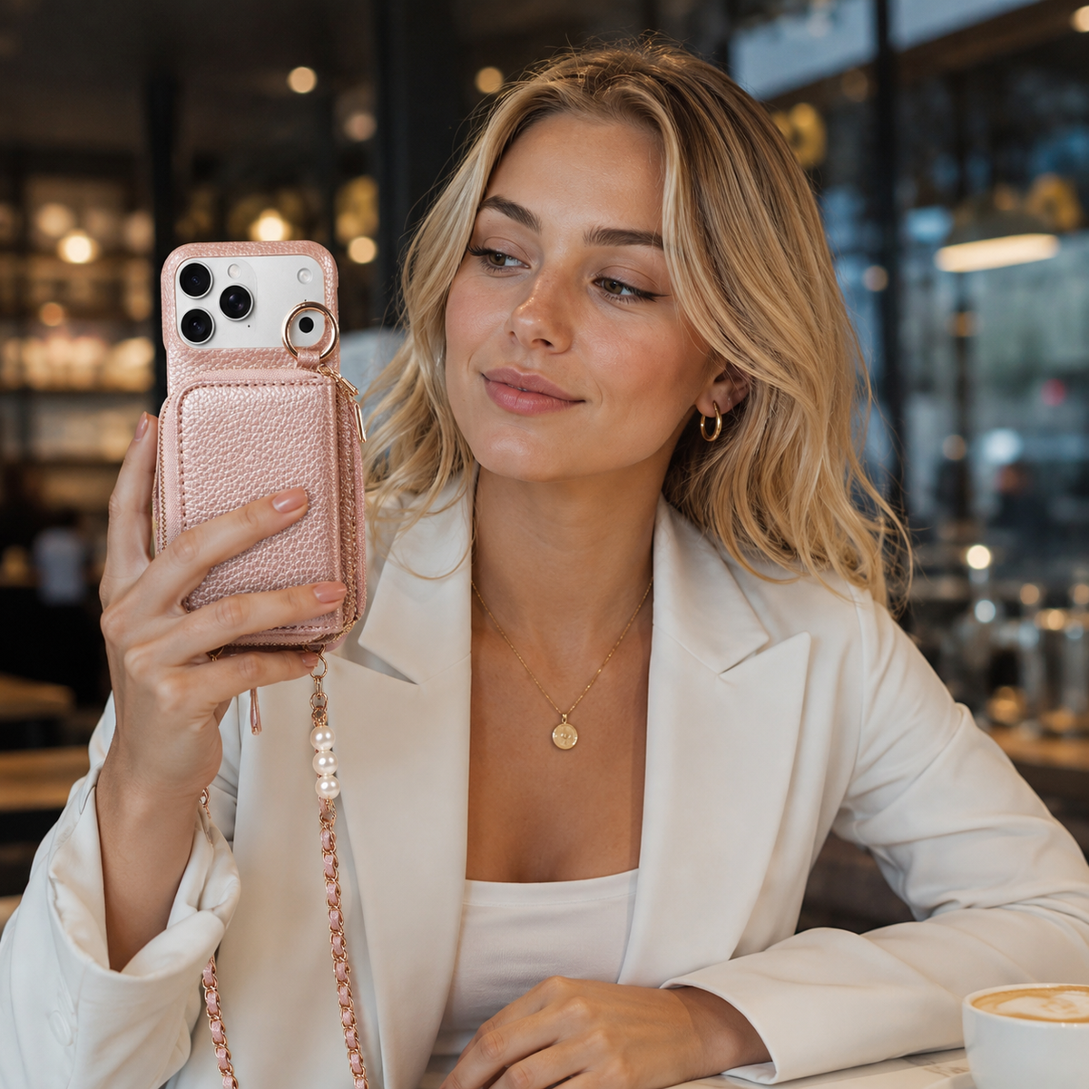 Premium iPhone Case Crossbody PU Leather Wallet Card Holder Shockproof Protective Cover Strap Storage Slim Business Soft Touch Phone Case