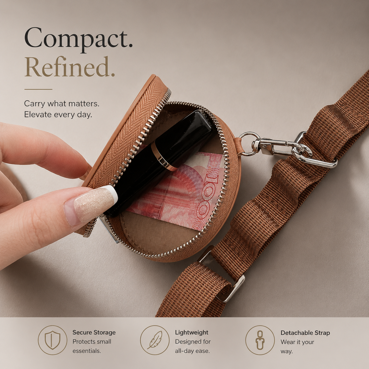 Premium iPhone Case Crossbody Wallet Cover PU Leather Card Holder Coin Pocket RFID Protection Magnetic Closure Shoulder Strap Shockproof Full Protection Slim Design