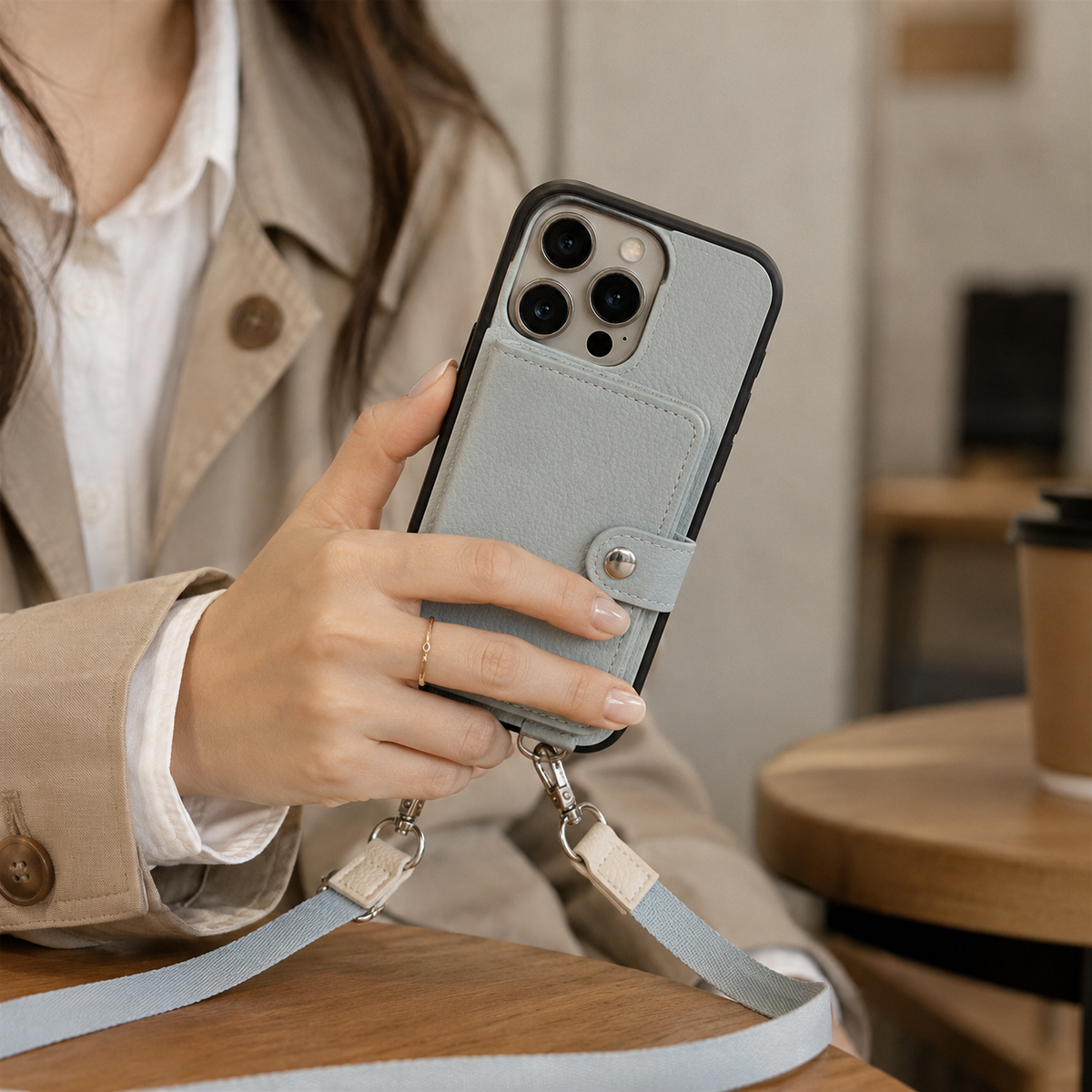 Premium iPhone Case Crossbody Wallet Cover PU Leather Card Holder Coin Pocket RFID Protection Magnetic Closure Shoulder Strap Shockproof Full Protection Slim Design