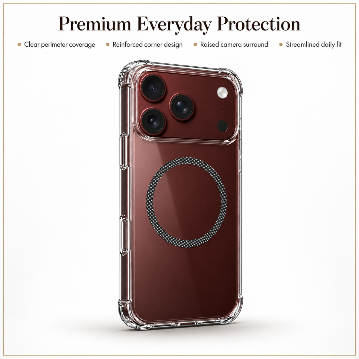 Premium iPhone Case Crystal Clear Ultra Thin Foldable Shockproof Hard Back Anti Scratch Dustproof Lightweight Transparent Protective Cover Case Design