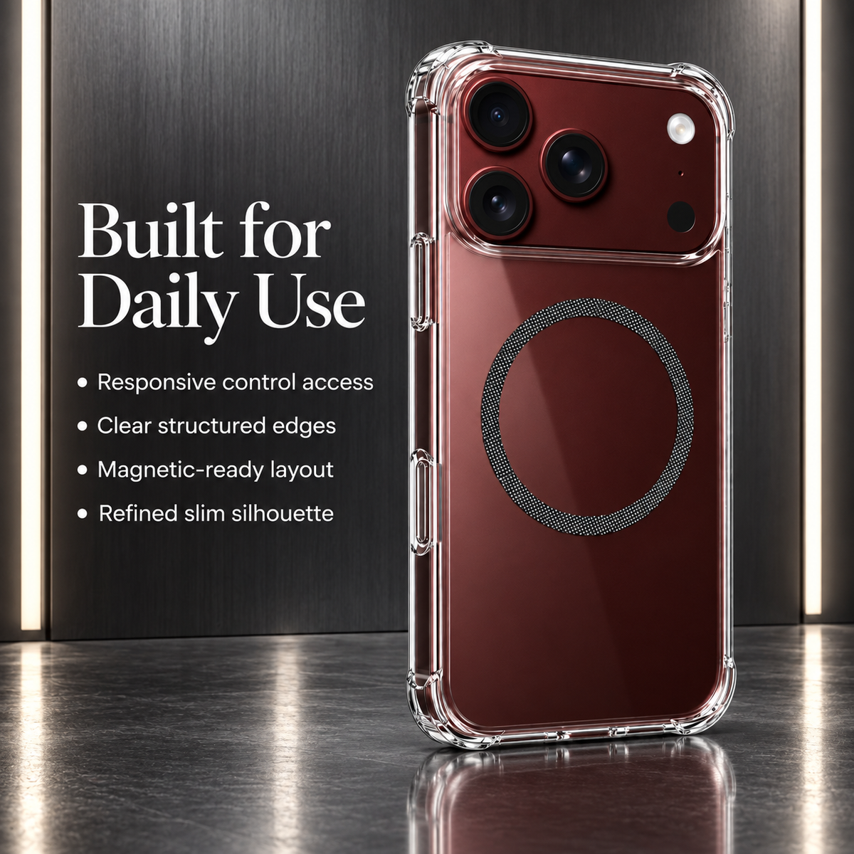 Premium iPhone Case Crystal Clear Ultra Thin Foldable Shockproof Hard Back Anti Scratch Dustproof Lightweight Transparent Protective Cover Case Design