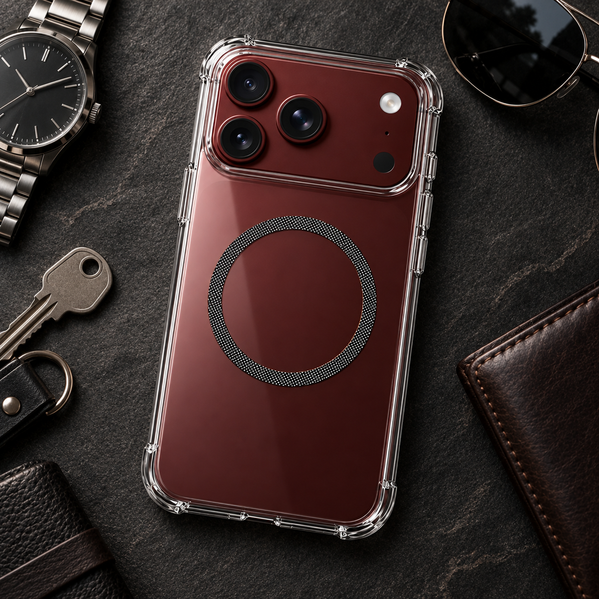 Premium iPhone Case Crystal Clear Ultra Thin Foldable Shockproof Hard Back Anti Scratch Dustproof Lightweight Transparent Protective Cover Case Design