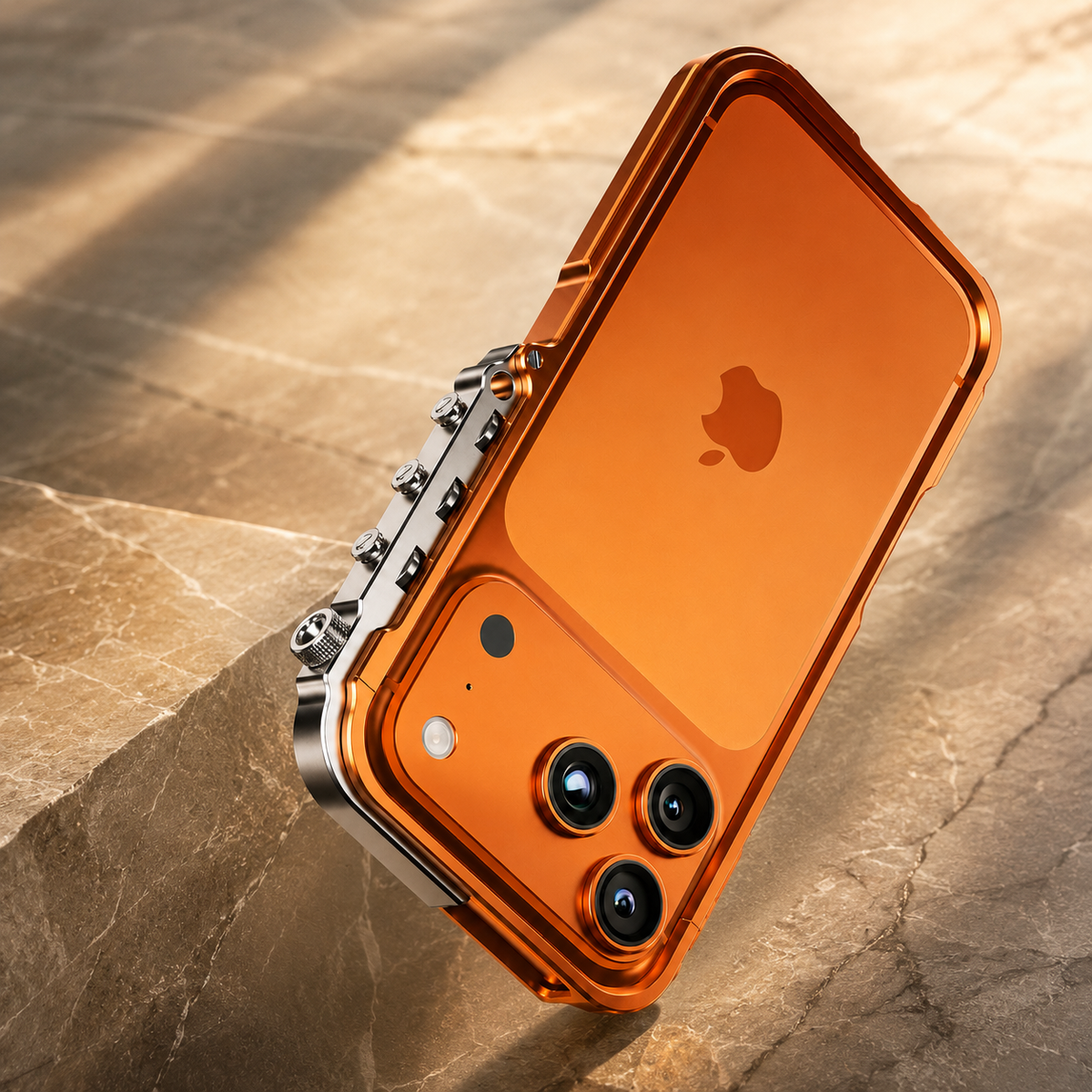 Premium iPhone Case Cyberpunk Aluminum Alloy Mechanical Bumper Shockproof Metal Frame Heavy Duty Drop Protection Camera Lens Guard Rugged Slim Design