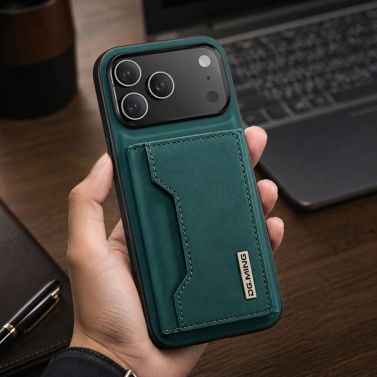 Premium iPhone Case Detachable Magnetic Leather Wallet Card Holder Kickstand Protective Cover Full Coverage Anti Scratch Slim Folio Secure Storage