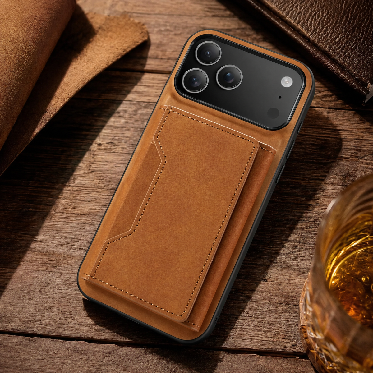 Premium iPhone Case Detachable Magnetic Leather Wallet Card Holder Kickstand Protective Cover Full Coverage Anti Scratch Slim Folio Secure Storage