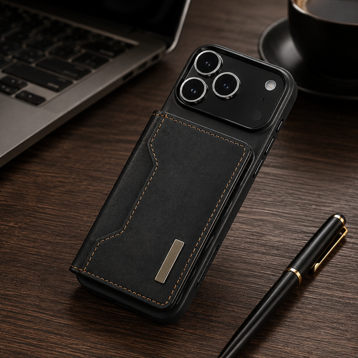 Premium iPhone Case Detachable Magnetic Leather Wallet Card Holder Kickstand Protective Cover Full Coverage Anti Scratch Slim Folio Secure Storage