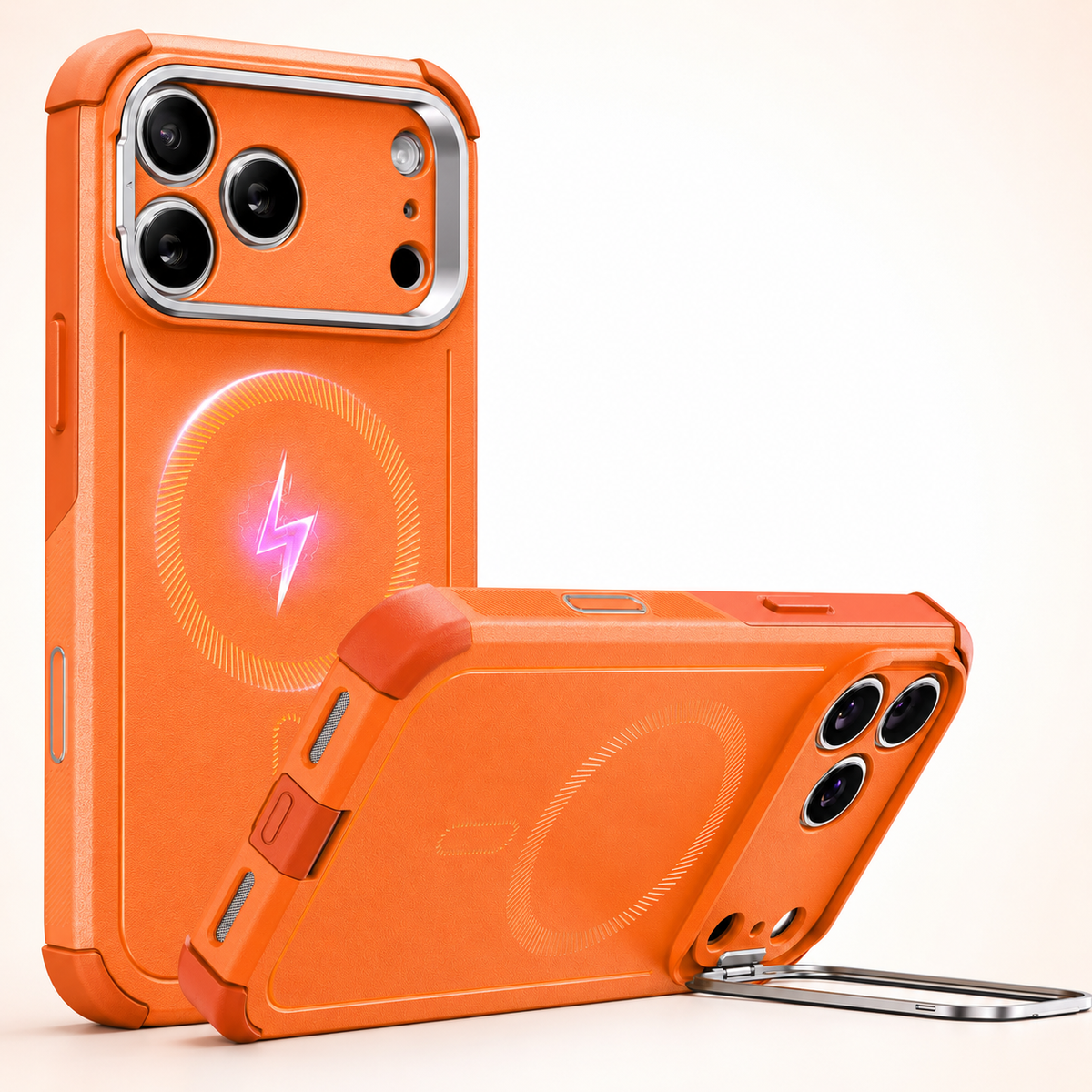 Premium iPhone Case ESR Magnetic Military Grade Stash Stand Shockproof PC TPU Anti Scratch Matte Non Slip MagSafe Protective Bumper Cover Case Design