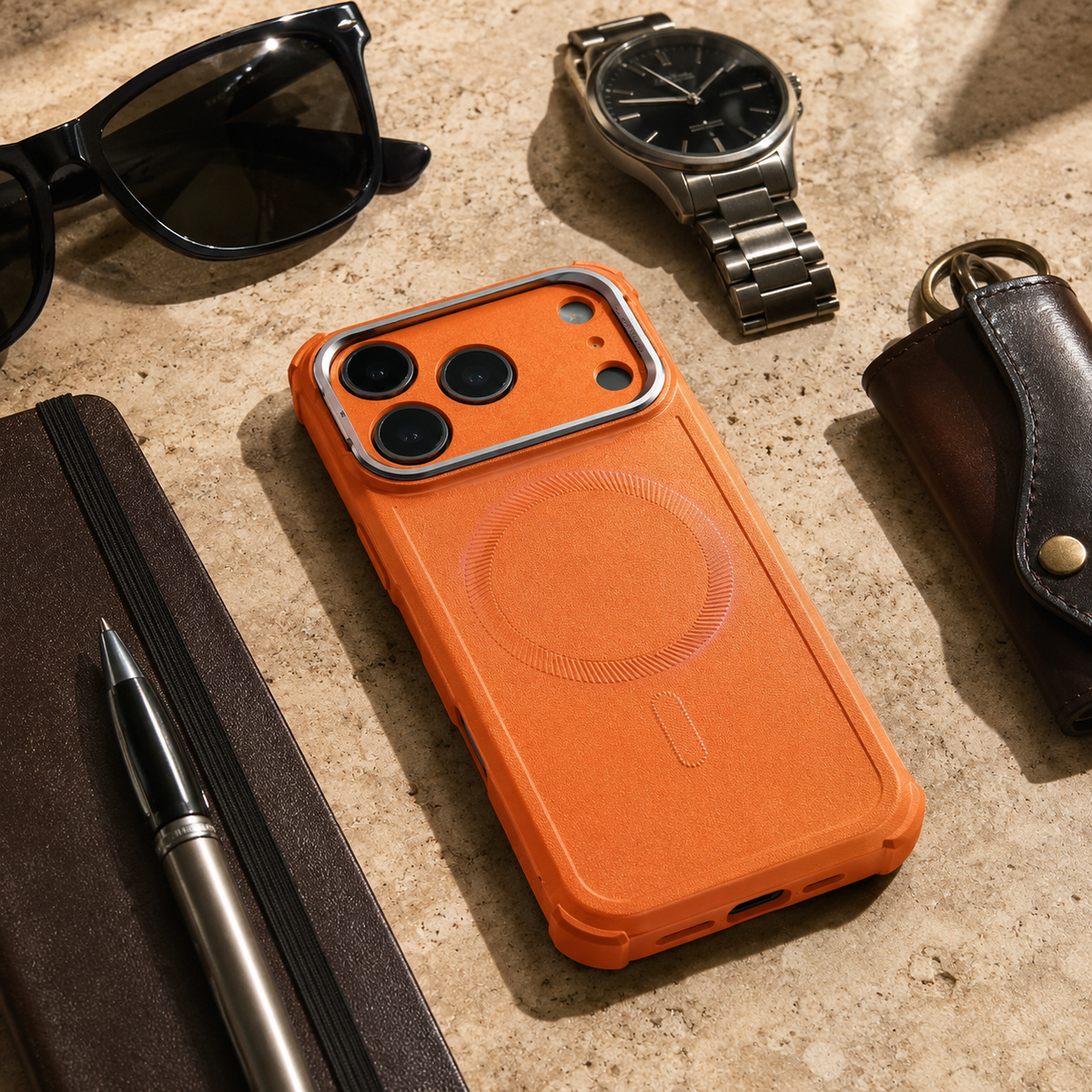 Premium iPhone Case ESR Magnetic Military Grade Stash Stand Shockproof PC TPU Anti Scratch Matte Non Slip MagSafe Protective Bumper Cover Case Design