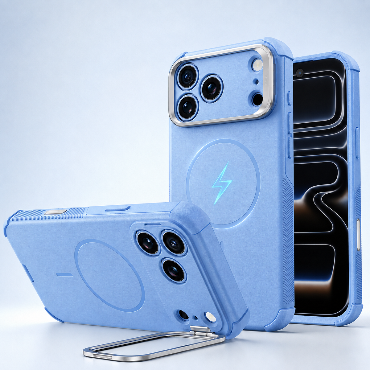 Premium iPhone Case ESR Magnetic Military Grade Stash Stand Shockproof PC TPU Anti Scratch Matte Non Slip MagSafe Protective Bumper Cover Case Design