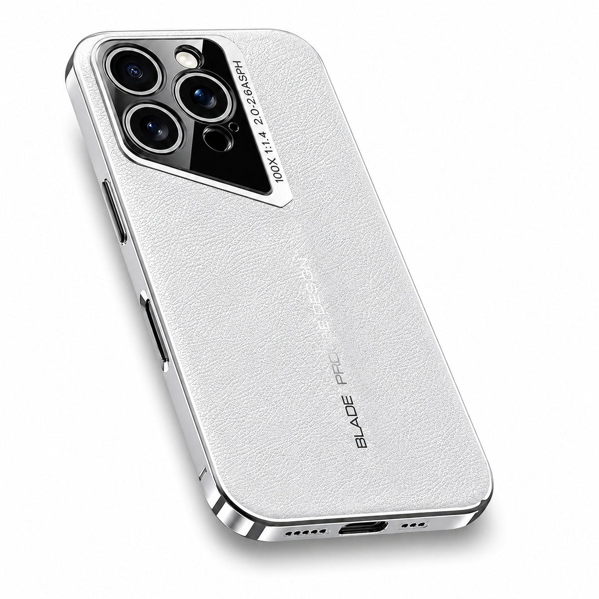 Premium iPhone Case Electroplated Genuine Leather Shockproof Protective Cover Hard Back Slim Design Camera Lens Protection Anti Slip Grip