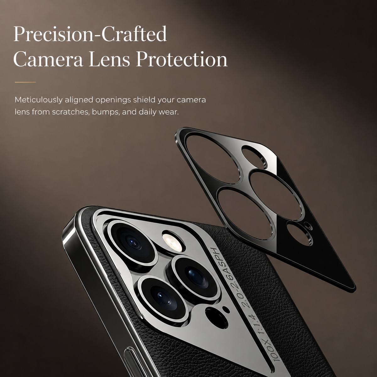 Premium iPhone Case Electroplated Genuine Leather Shockproof Protective Cover Hard Back Slim Design Camera Lens Protection Anti Slip Grip