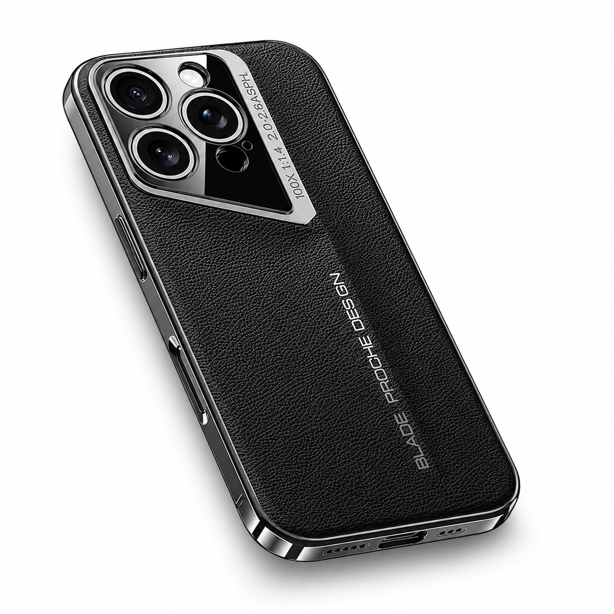Premium iPhone Case Electroplated Genuine Leather Shockproof Protective Cover Hard Back Slim Design Camera Lens Protection Anti Slip Grip