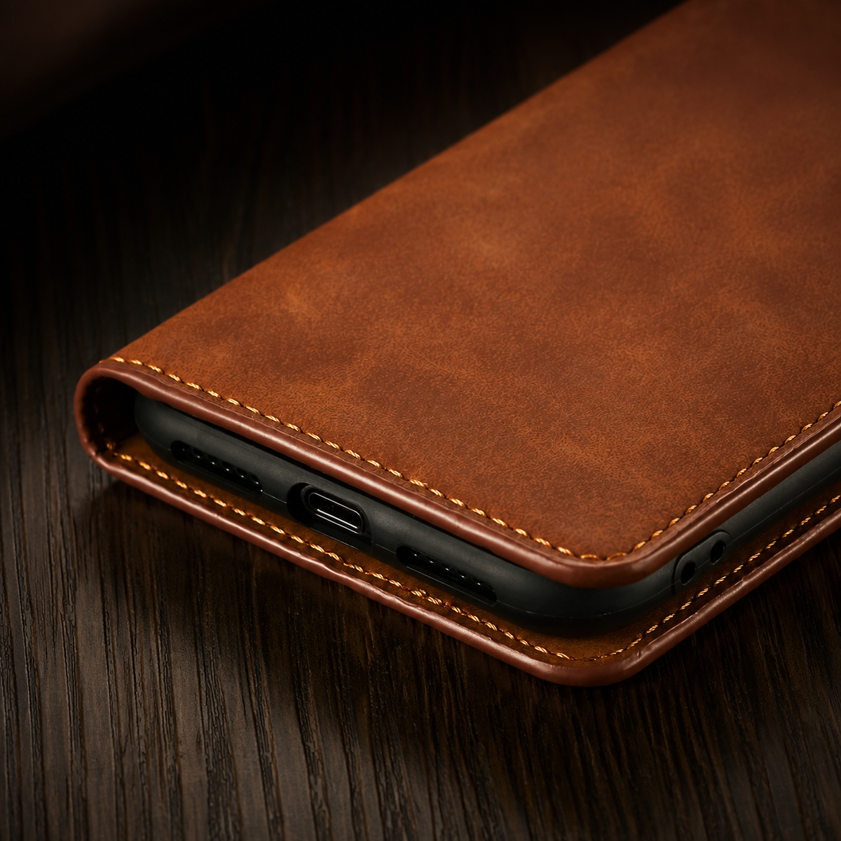 Premium iPhone Case Flip Wallet MagSafe Compatible Leather Card Holder Magnetic Closure Shockproof Protective Cover Camera Lens Protection Stand Function