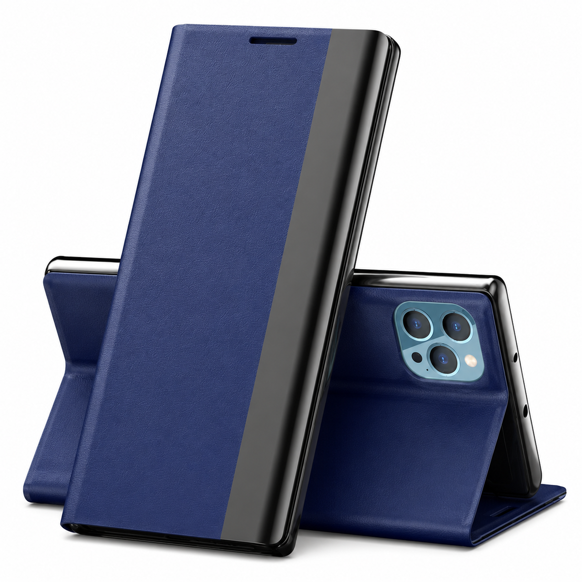 Premium iPhone Case Flip Wallet MagSafe Compatible Magnetic Shockproof Protective Cover Card Holder Stand Function Screen Protection Slim Design