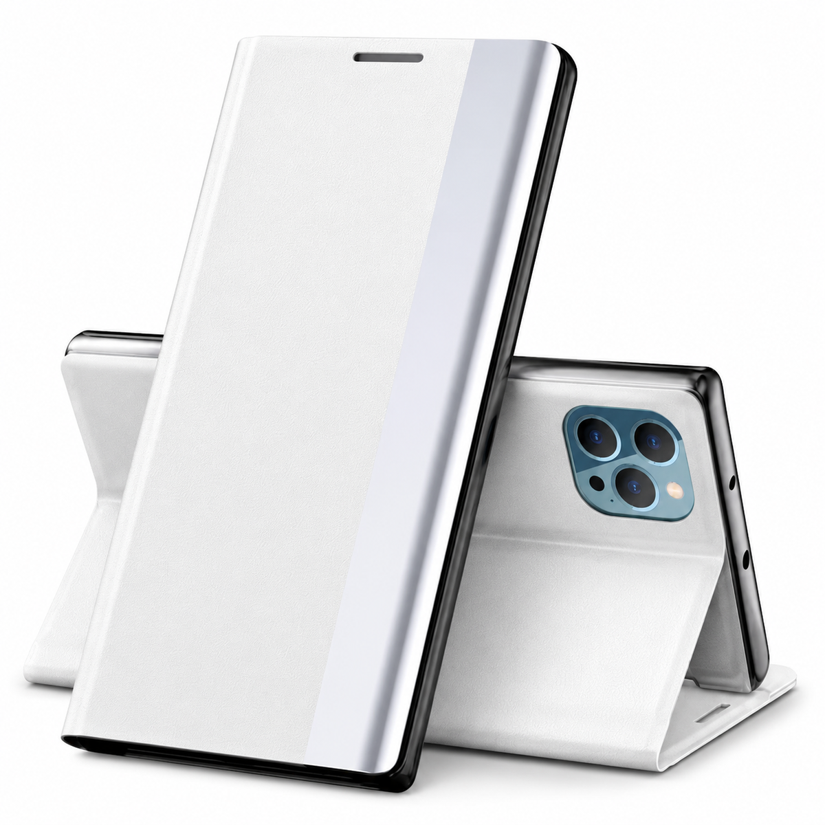 Premium iPhone Case Flip Wallet MagSafe Compatible Magnetic Shockproof Protective Cover Card Holder Stand Function Screen Protection Slim Design