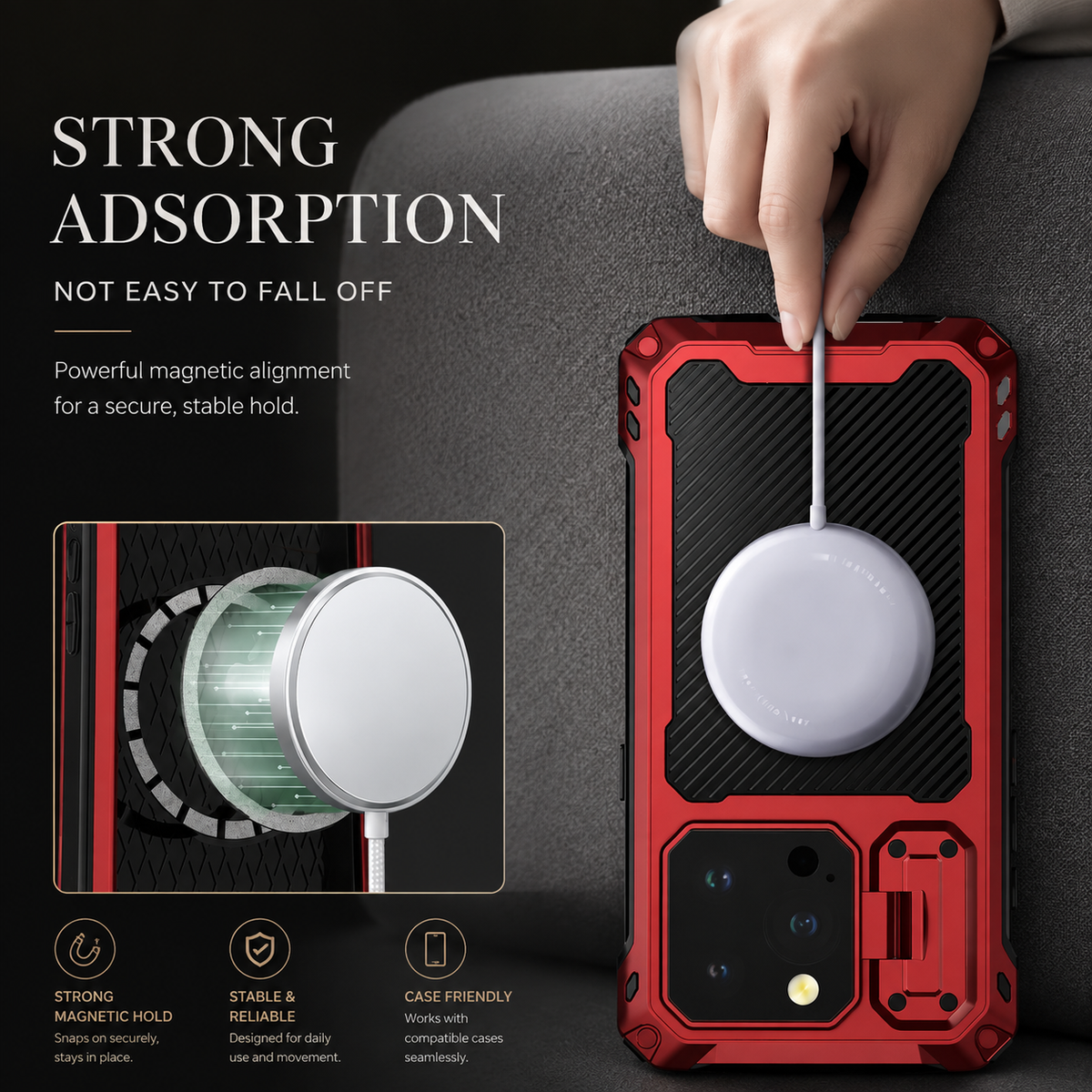 Premium iPhone Case Full Body Rugged Shockproof Protective Cover Screen Protector Sliding Camera Guard Kickstand Anti Slip Heavy Duty Reinforced Armor