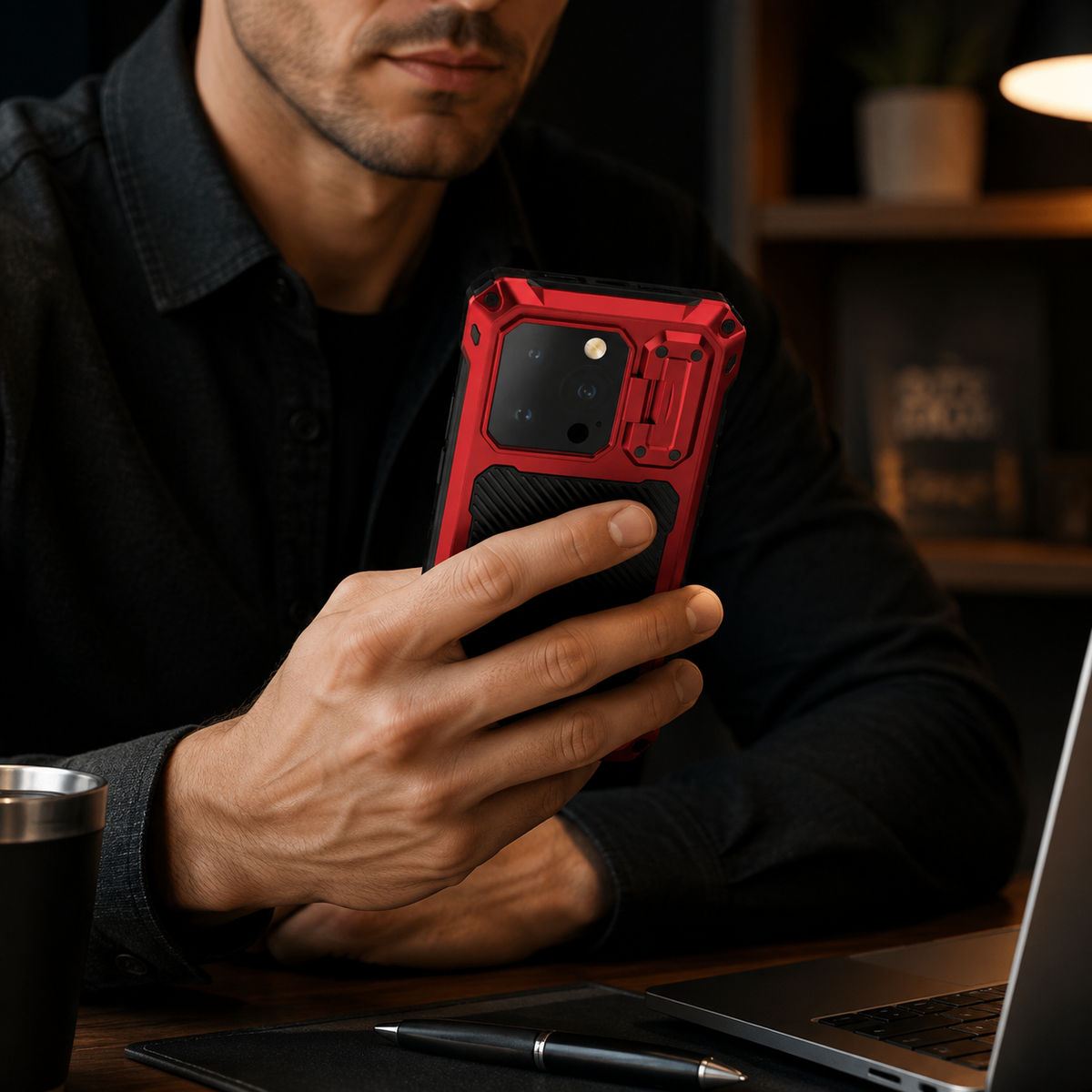 Premium iPhone Case Full Body Rugged Shockproof Protective Cover Screen Protector Sliding Camera Guard Kickstand Anti Slip Heavy Duty Reinforced Armor