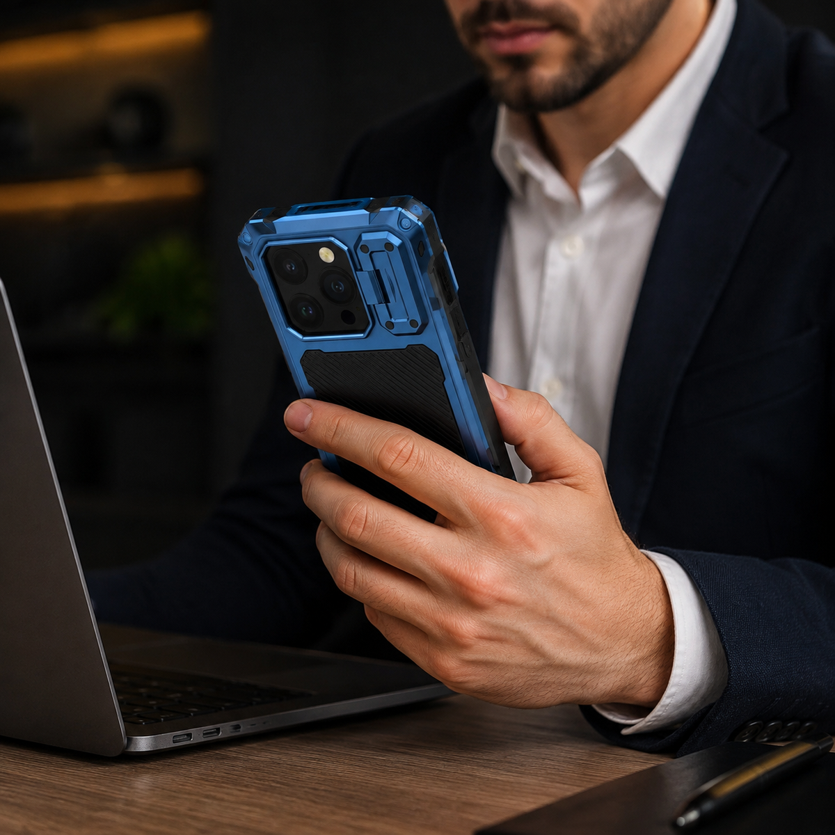 Premium iPhone Case Full Body Rugged Shockproof Protective Cover Screen Protector Sliding Camera Guard Kickstand Anti Slip Heavy Duty Reinforced Armor