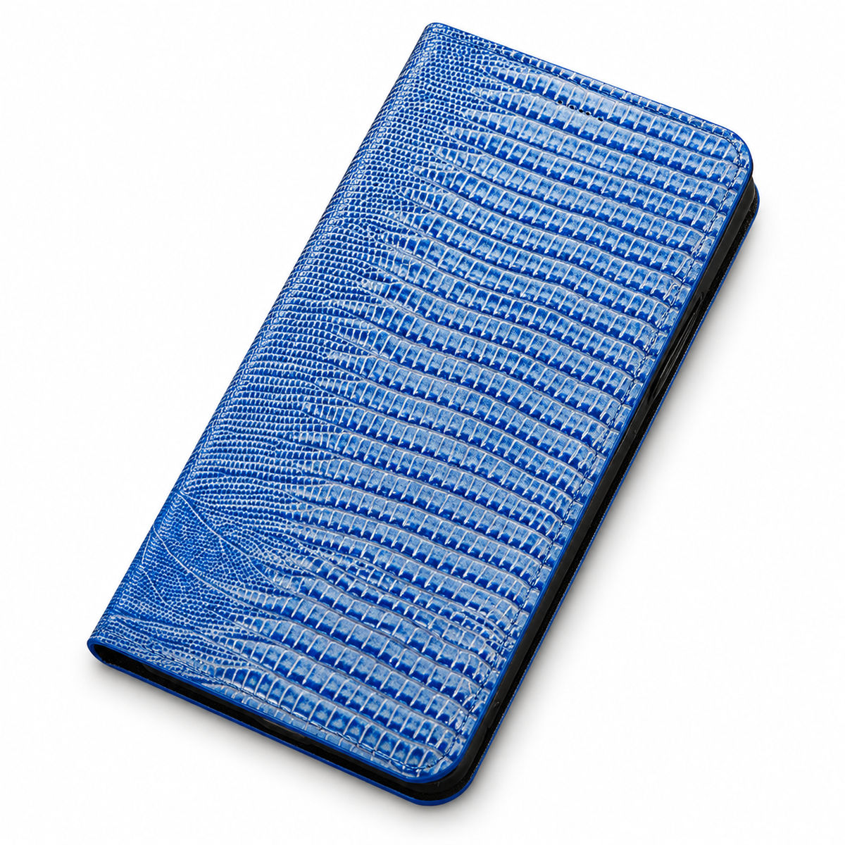 Premium iPhone Case Genuine Cowhide Leather Flip Cover Crocodile Grain Wallet Card Holder Magnetic Closure Shockproof Full Protection Slim Design