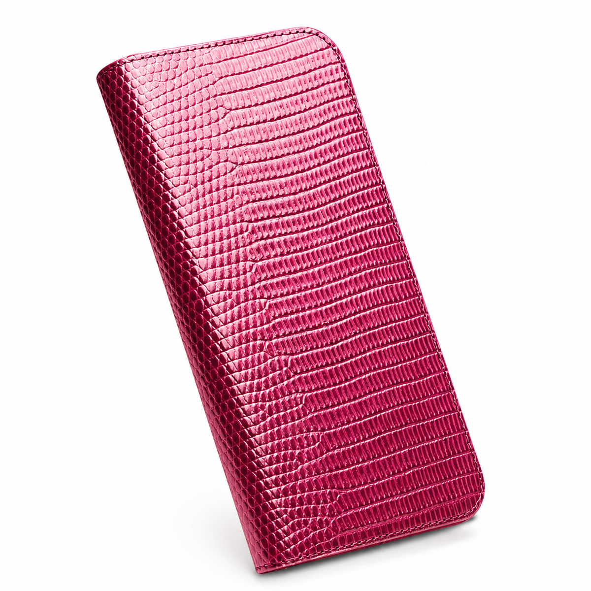 Premium iPhone Case Genuine Cowhide Leather Flip Cover Crocodile Grain Wallet Card Holder Magnetic Closure Shockproof Full Protection Slim Design