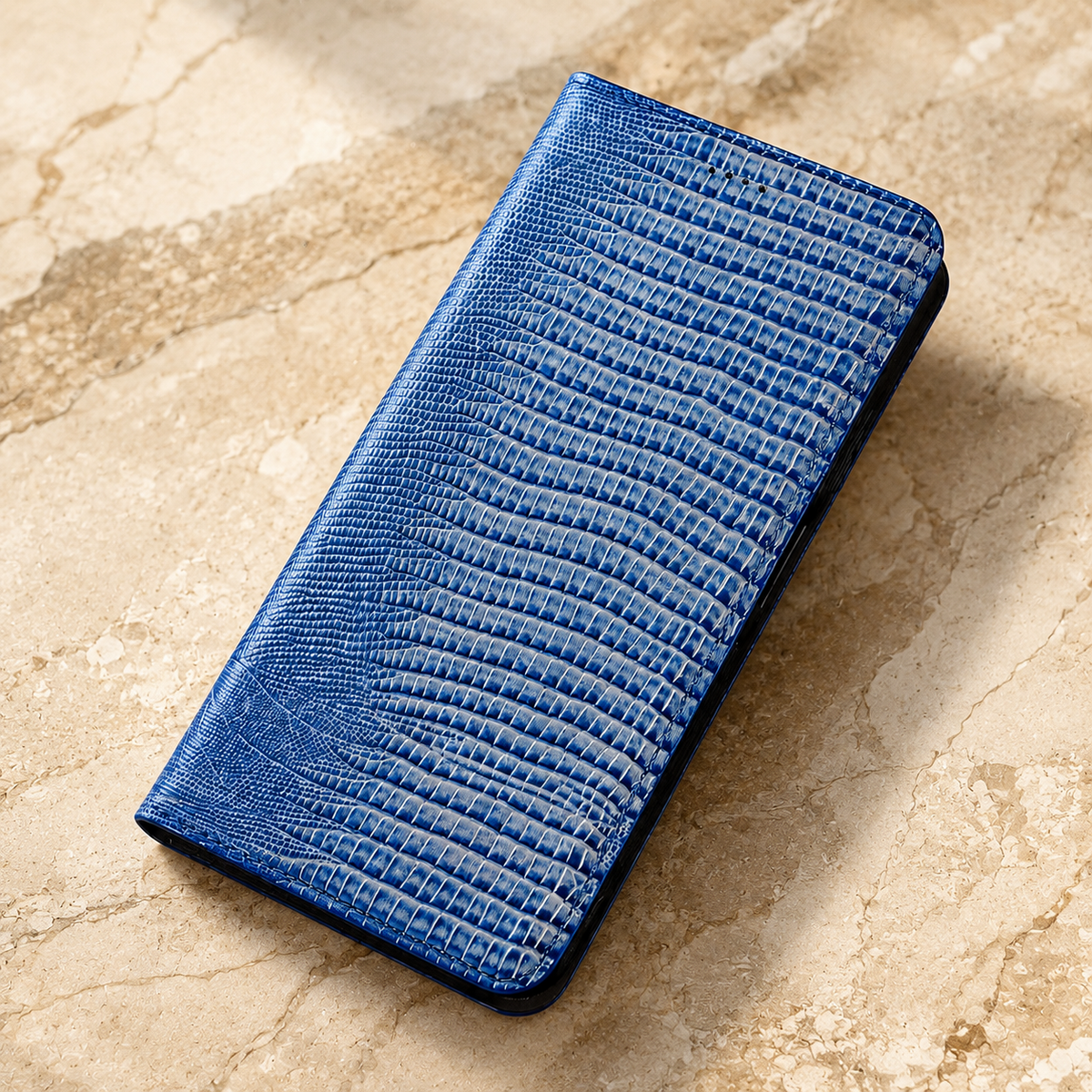 Premium iPhone Case Genuine Cowhide Leather Flip Cover Crocodile Grain Wallet Card Holder Shockproof Full Protection Slim Magnetic Closure Stand Design