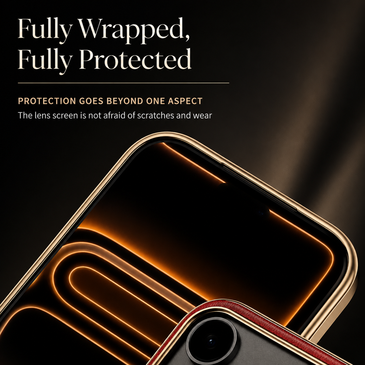 Premium iPhone Case Genuine Cowhide Leather Magnetic Ring Kickstand Shockproof Protective Cover PC TPU Camera Lens Protection 360 Rotating Non Slip Slim
