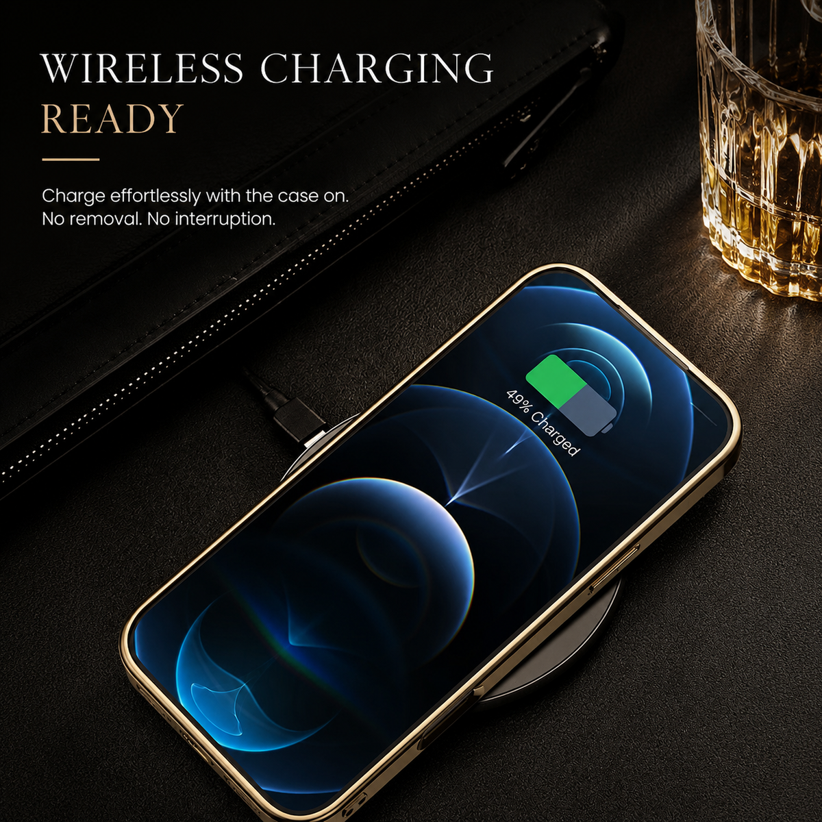 Premium iPhone Case Genuine Cowhide Leather Magnetic Ring Kickstand Shockproof Protective Cover PC TPU Camera Lens Protection 360 Rotating Non Slip Slim